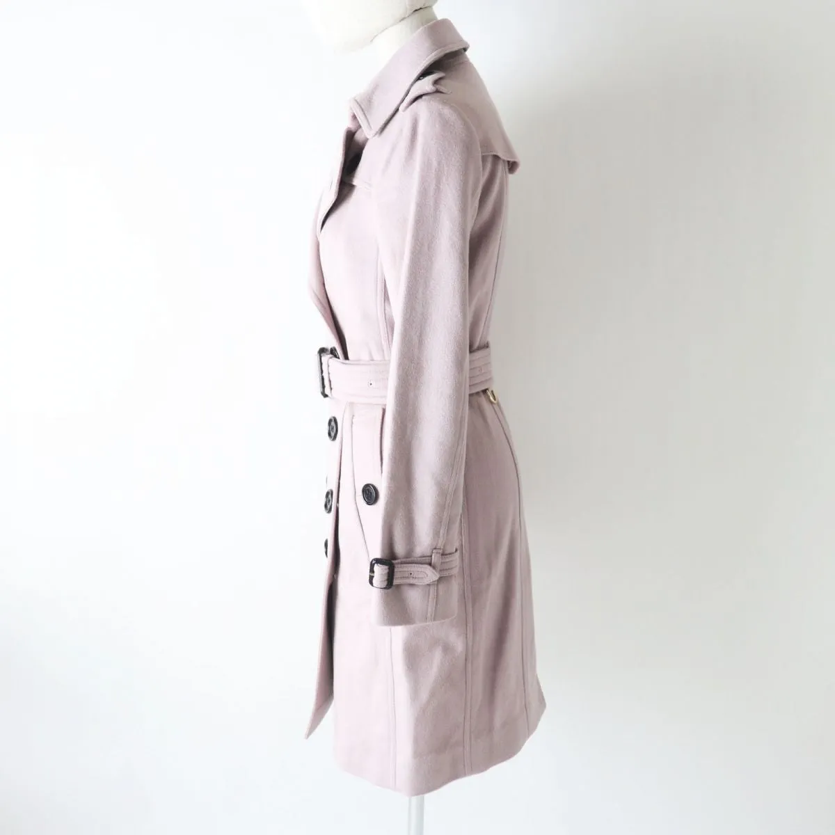 Burberry Cashmere Trench Coat Purple 38