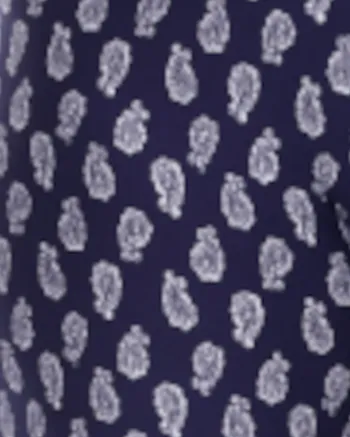 Indian Paisley Print Palazzo Pants | Navy