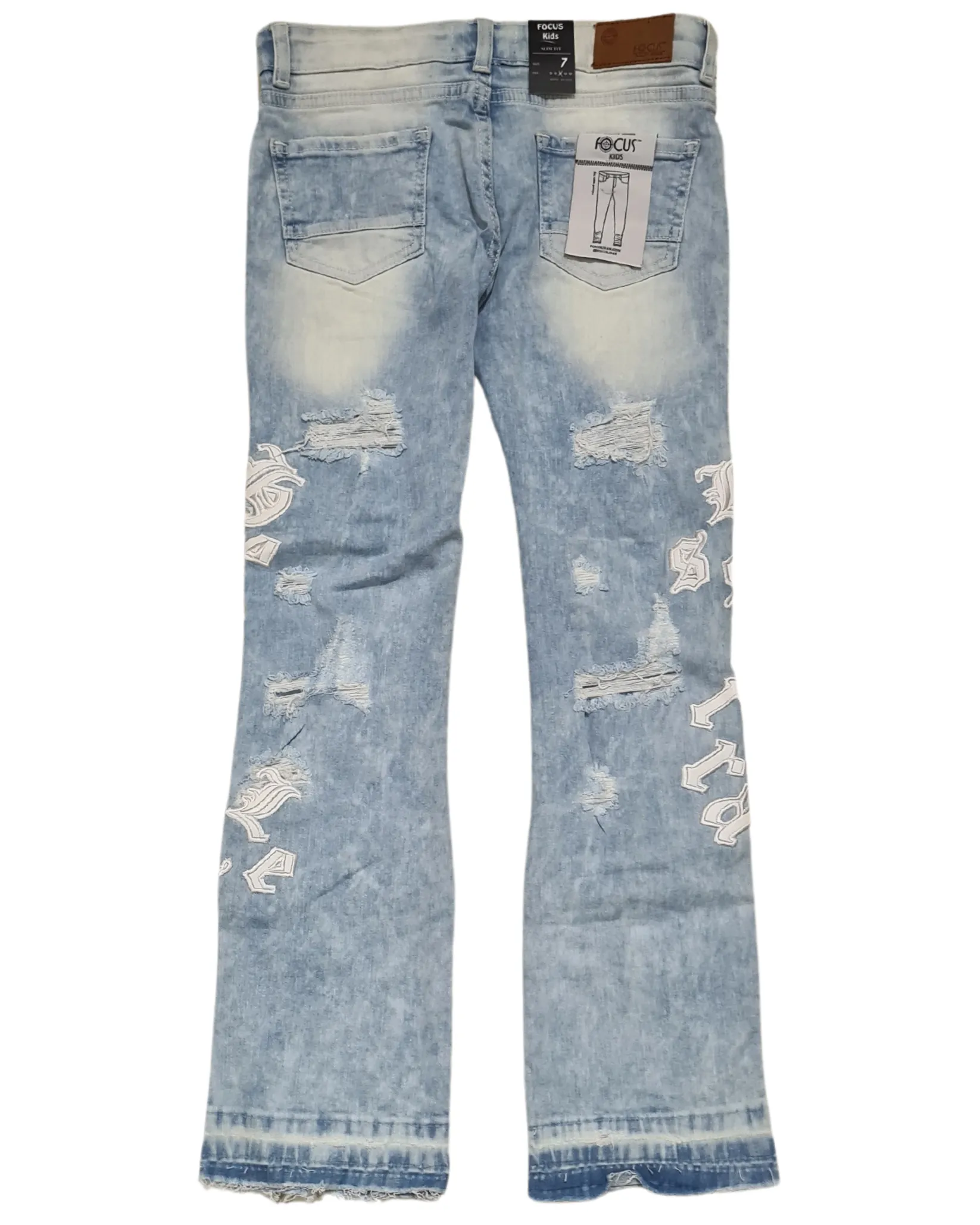 Kids Heartless Stacked Jeans 5241