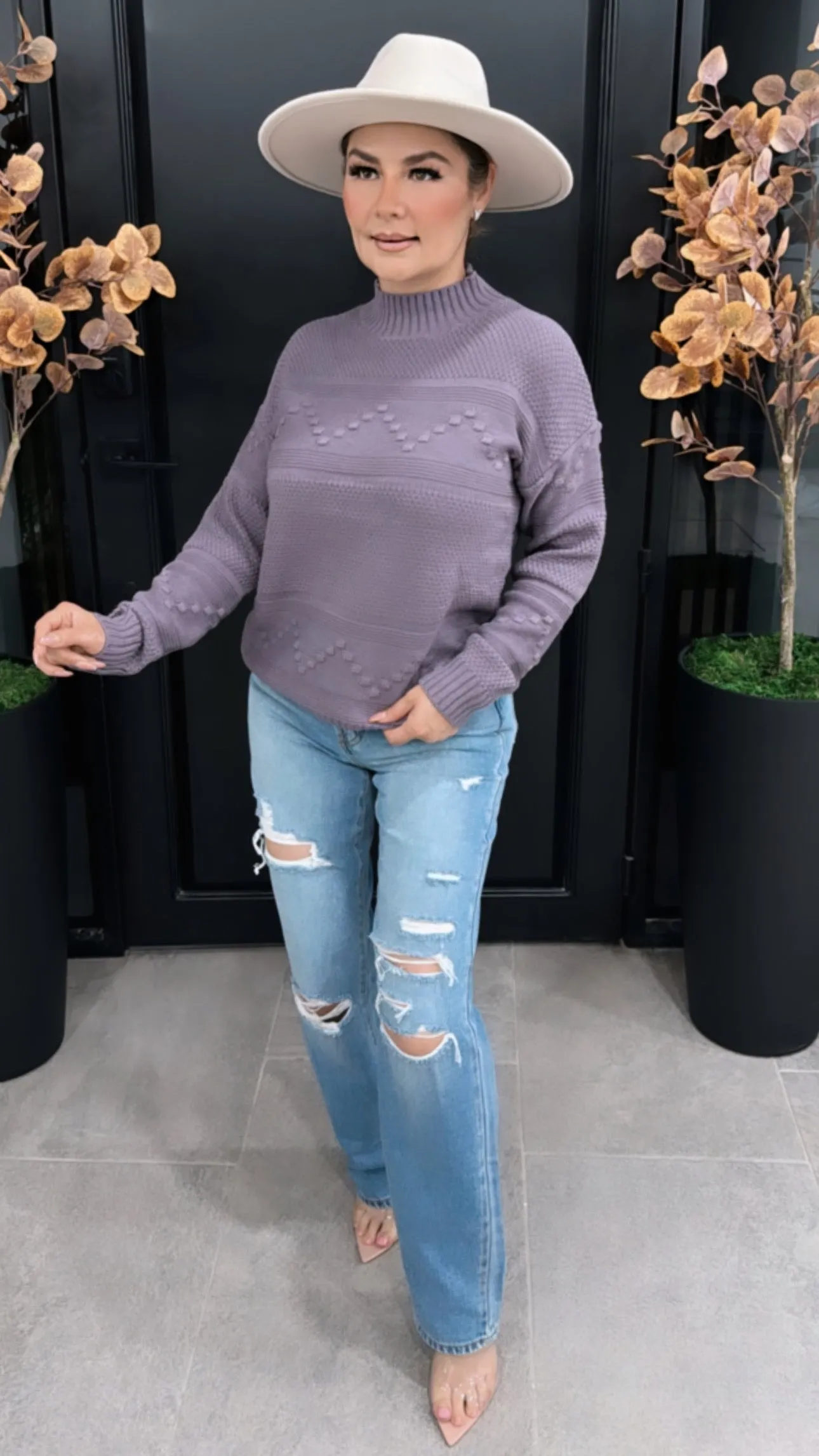 KOSTAS PURPLE SWEATER