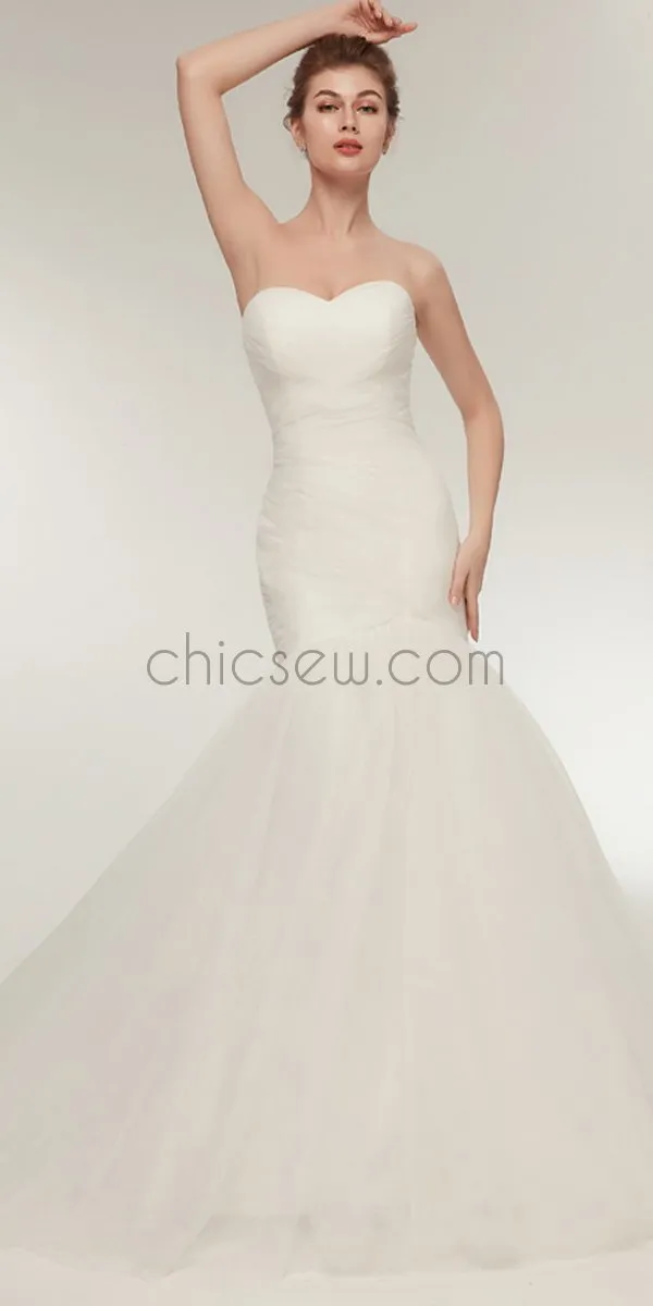 Mermaid Sweetheart Hight Qality Custom Long Romantic Wedding Dresses,Bridal Dresses LMX1158