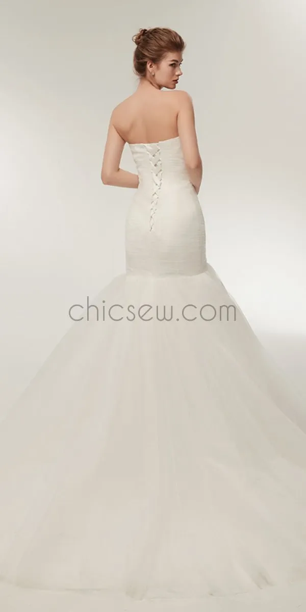 Mermaid Sweetheart Hight Qality Custom Long Romantic Wedding Dresses,Bridal Dresses LMX1158