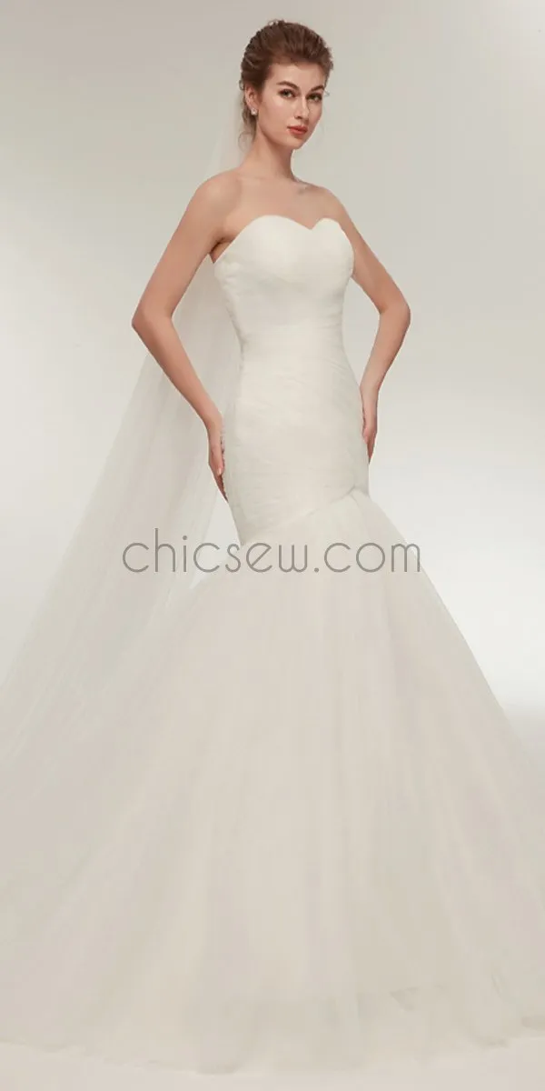 Mermaid Sweetheart Hight Qality Custom Long Romantic Wedding Dresses,Bridal Dresses LMX1158