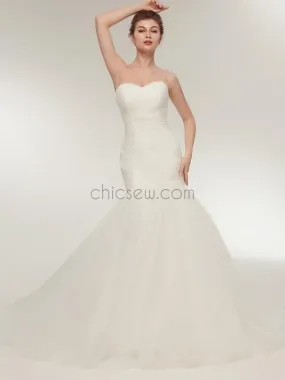 Mermaid Sweetheart Hight Qality Custom Long Romantic Wedding Dresses,Bridal Dresses LMX1158