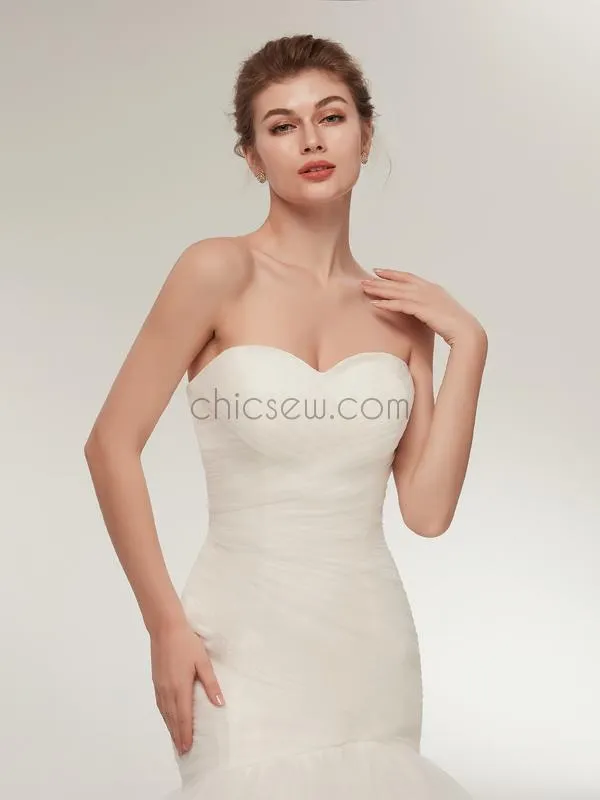 Mermaid Sweetheart Hight Qality Custom Long Romantic Wedding Dresses,Bridal Dresses LMX1158