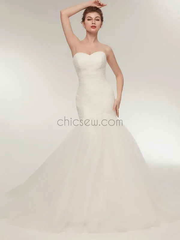 Mermaid Sweetheart Hight Qality Custom Long Romantic Wedding Dresses,Bridal Dresses LMX1158