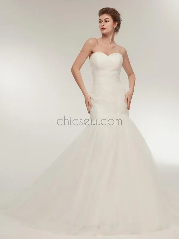 Mermaid Sweetheart Hight Qality Custom Long Romantic Wedding Dresses,Bridal Dresses LMX1158