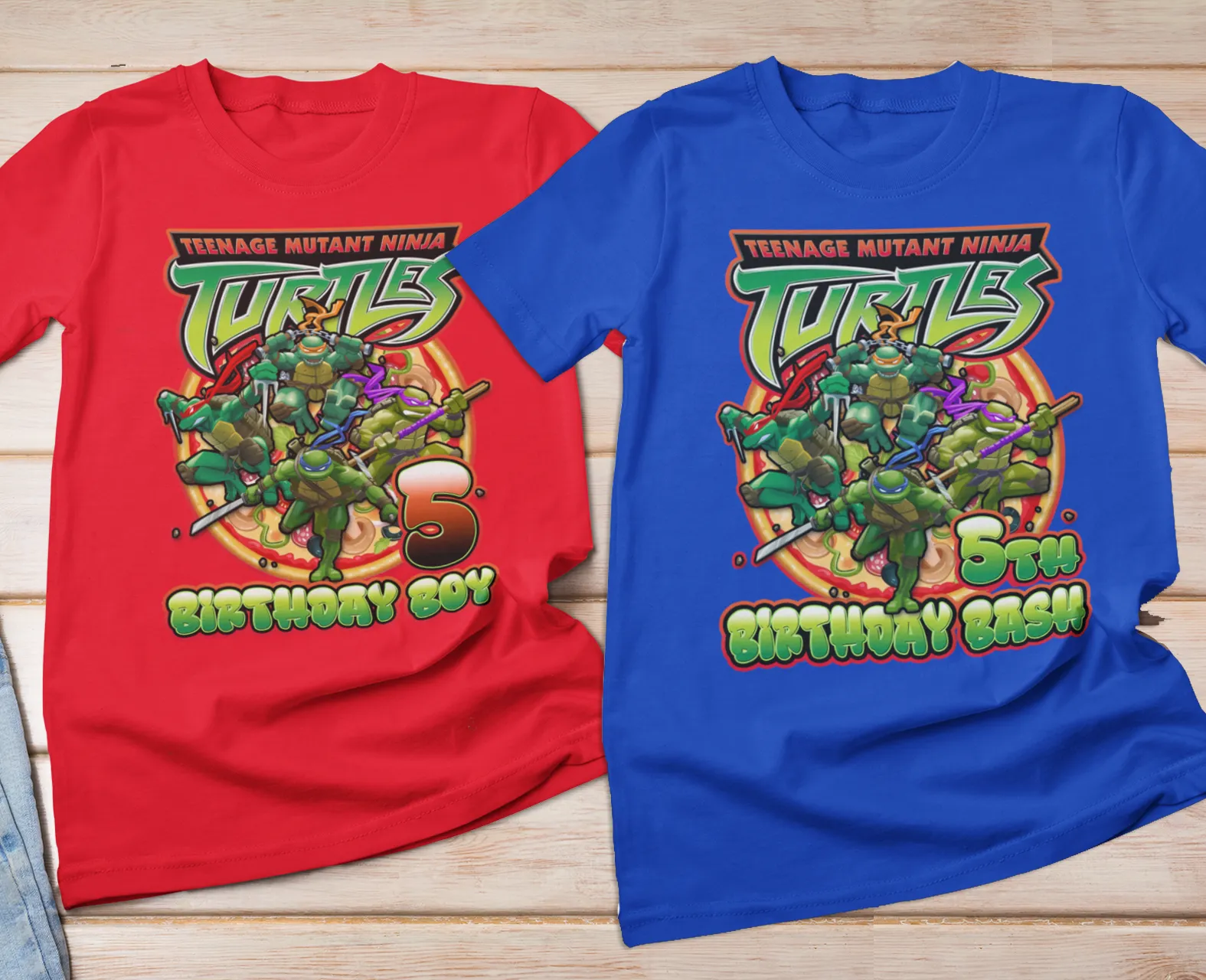 Mutant Teenage Turtle Ninjas Family Matching Birthday Shirts