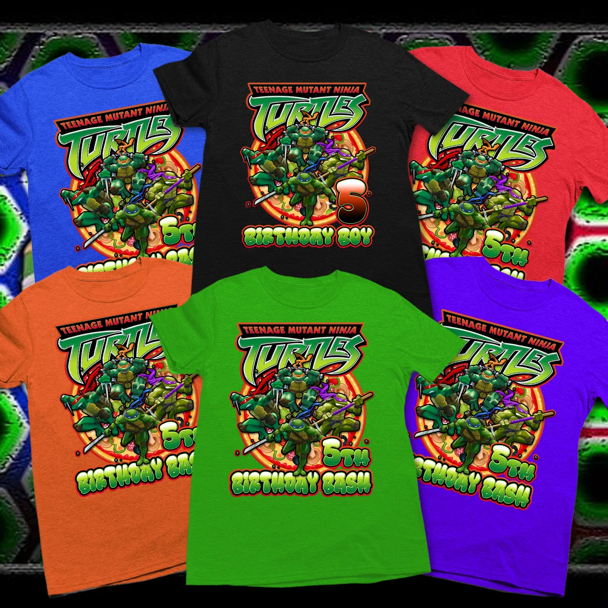 Mutant Teenage Turtle Ninjas Family Matching Birthday Shirts