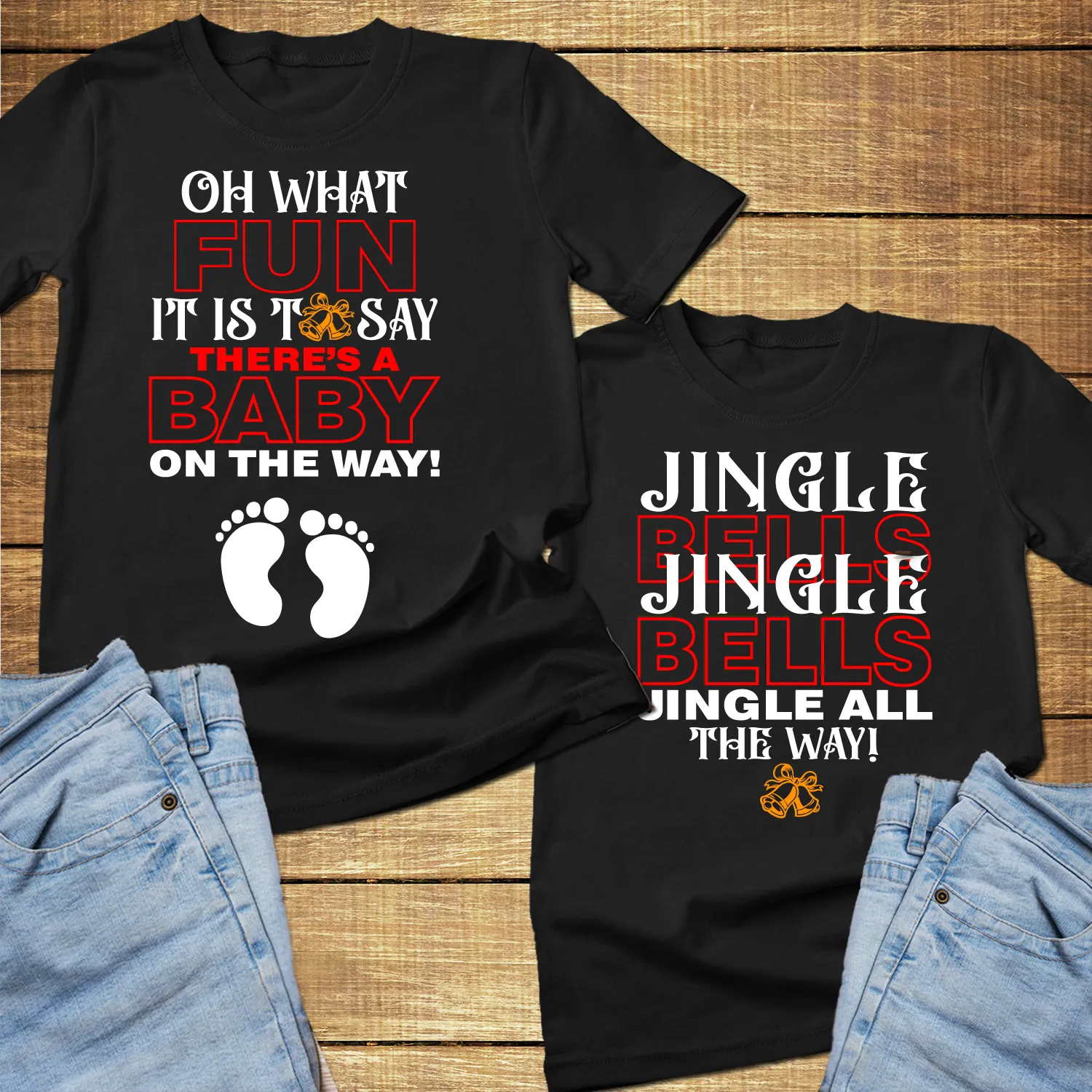 Oh what fun it is to say a baby is on the way christmas shirt pregnant, couple christmas shirts for pregnant women