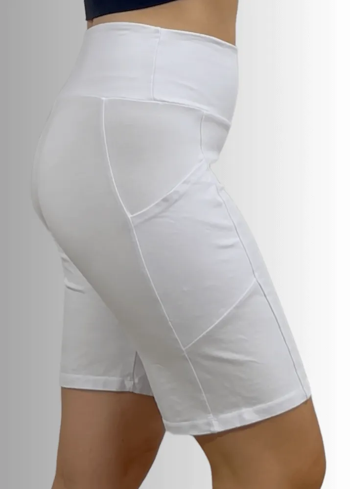 Perfect Fit Hybrid Cotton Shorts White