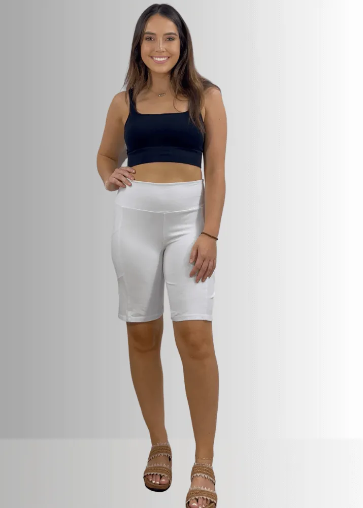 Perfect Fit Hybrid Cotton Shorts White