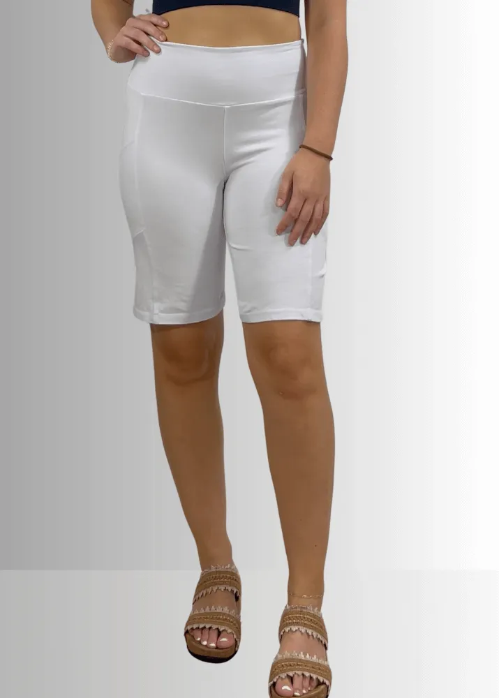 Perfect Fit Hybrid Cotton Shorts White