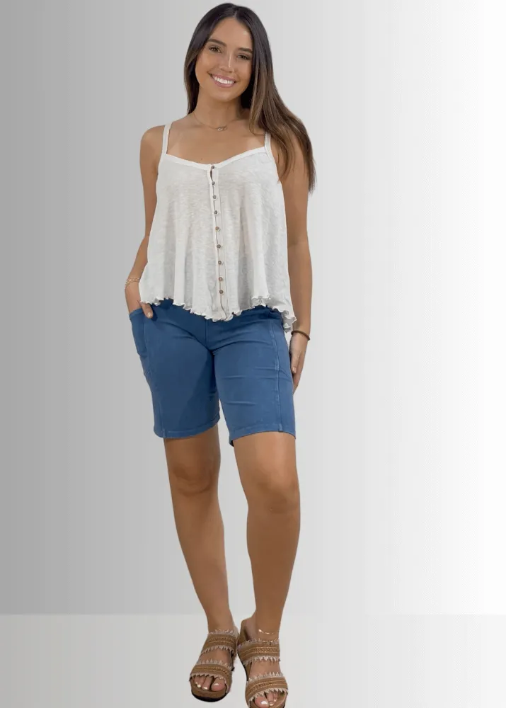 Perfect Fit Hybrid Cotton Shorts White