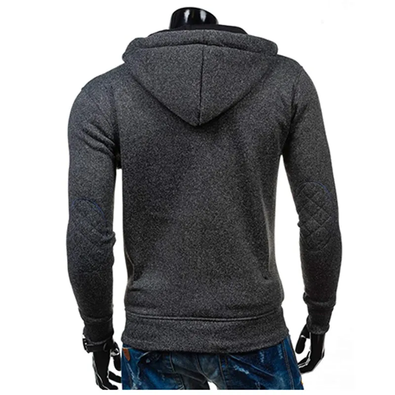 TANGNEST Autumn Men Hoodie 2019 New Classic Zipper Hooded Men's Casual Sweatershirt Spot Colors Asian Size 2XL MWW1485