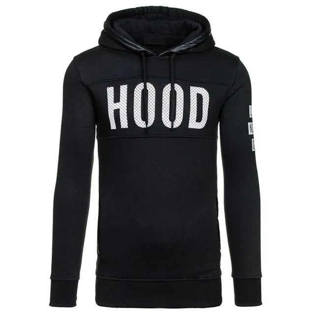 TANGNEST Hot Sale Men Hoodies 2019 New Print Men Sweatshirts Letter Print Velvet Hooded Long Style Streetwear Hoodie Men MWW1562