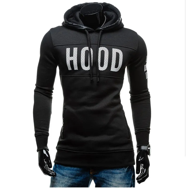 TANGNEST Hot Sale Men Hoodies 2019 New Print Men Sweatshirts Letter Print Velvet Hooded Long Style Streetwear Hoodie Men MWW1562