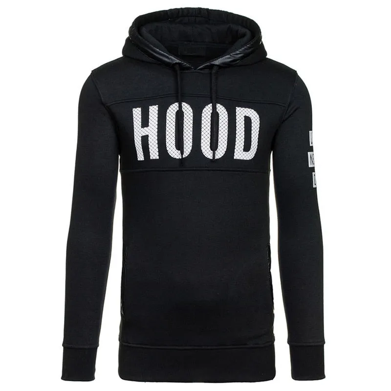 TANGNEST Hot Sale Men Hoodies 2019 New Print Men Sweatshirts Letter Print Velvet Hooded Long Style Streetwear Hoodie Men MWW1562