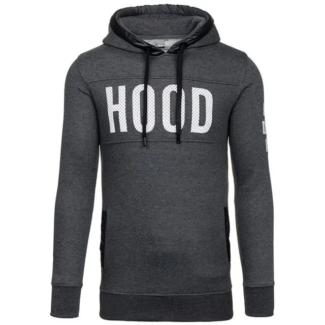 TANGNEST Hot Sale Men Hoodies 2019 New Print Men Sweatshirts Letter Print Velvet Hooded Long Style Streetwear Hoodie Men MWW1562