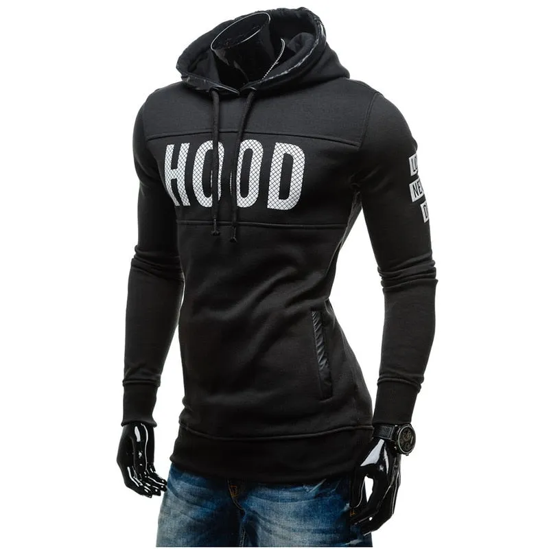 TANGNEST Hot Sale Men Hoodies 2019 New Print Men Sweatshirts Letter Print Velvet Hooded Long Style Streetwear Hoodie Men MWW1562