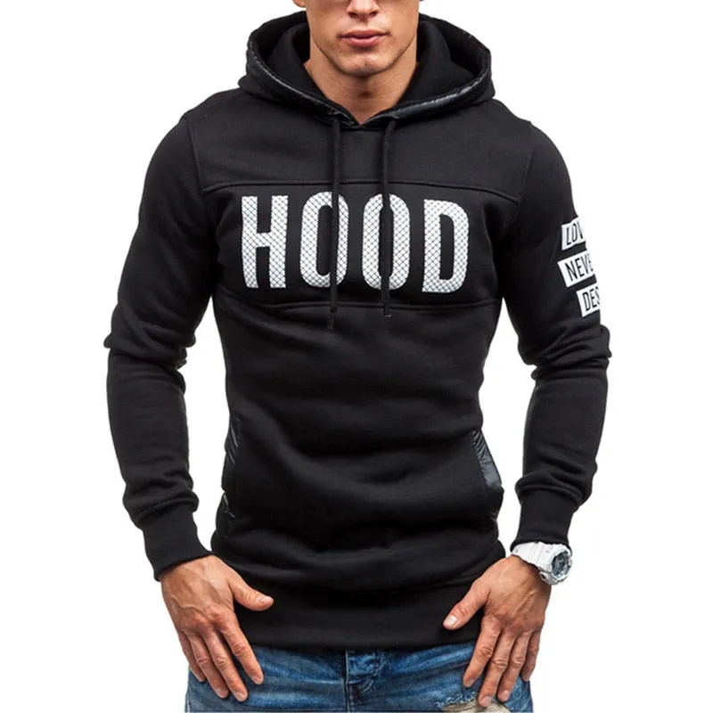 TANGNEST Hot Sale Men Hoodies 2019 New Print Men Sweatshirts Letter Print Velvet Hooded Long Style Streetwear Hoodie Men MWW1562