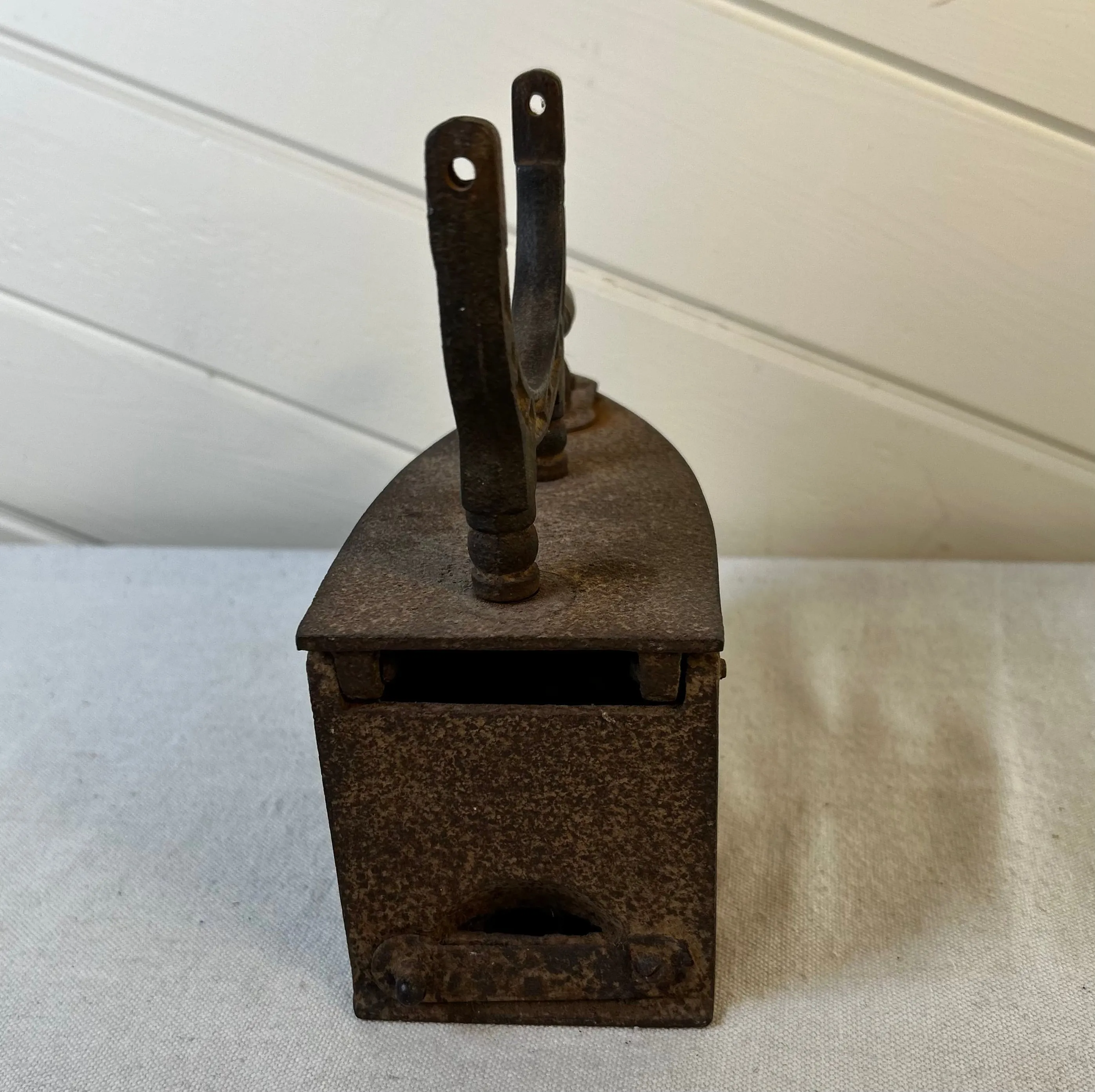 Vintage Clothing Iron, Large, Rustic