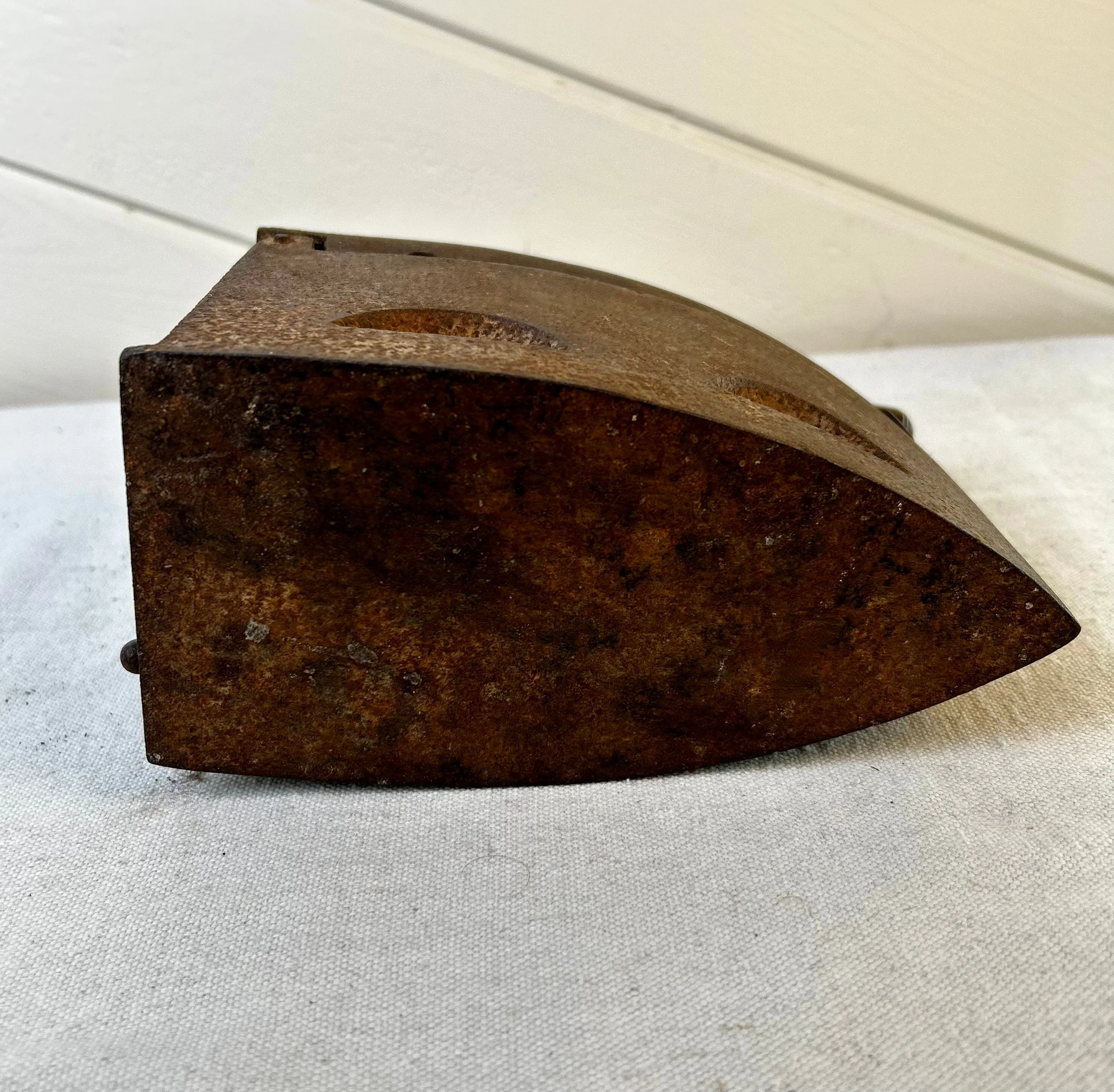 Vintage Clothing Iron, Large, Rustic