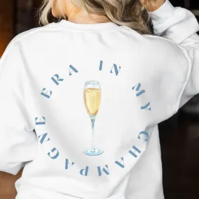 Women Champagne Glass Graphic Sweatshirt